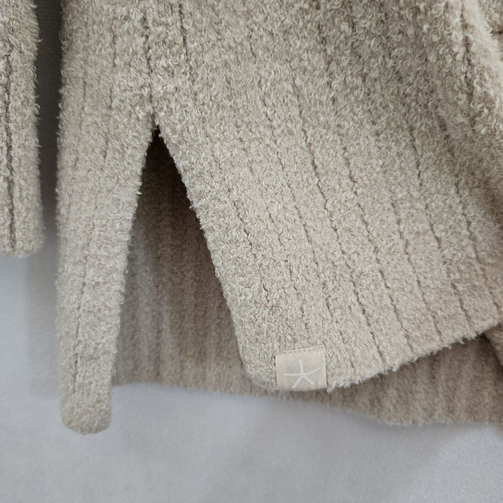 Barefoot Dreams Sweater XS CozyChic Lite High Rib Half Zip Tunic Biscotti‎ Cozy - Picture 6 of 13